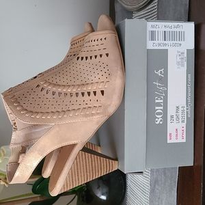 Ashley Stewart Woman Size 12W open Toe shoes